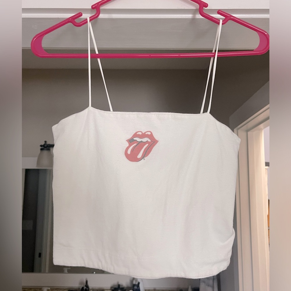 Rolling Stones American Eagle cropped tank top